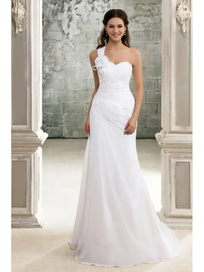 robe de mariage 2020 Ensotek One-Shoulder Flower Beach Wedding Gowns New Chiffon Bridal Gowns vestido de noiva Customized
robe de mariage 2020 Ensotek One-Shoulder Flower Beach Wedding Gowns New Chiffon Bridal Gowns vestido de noiva Customized