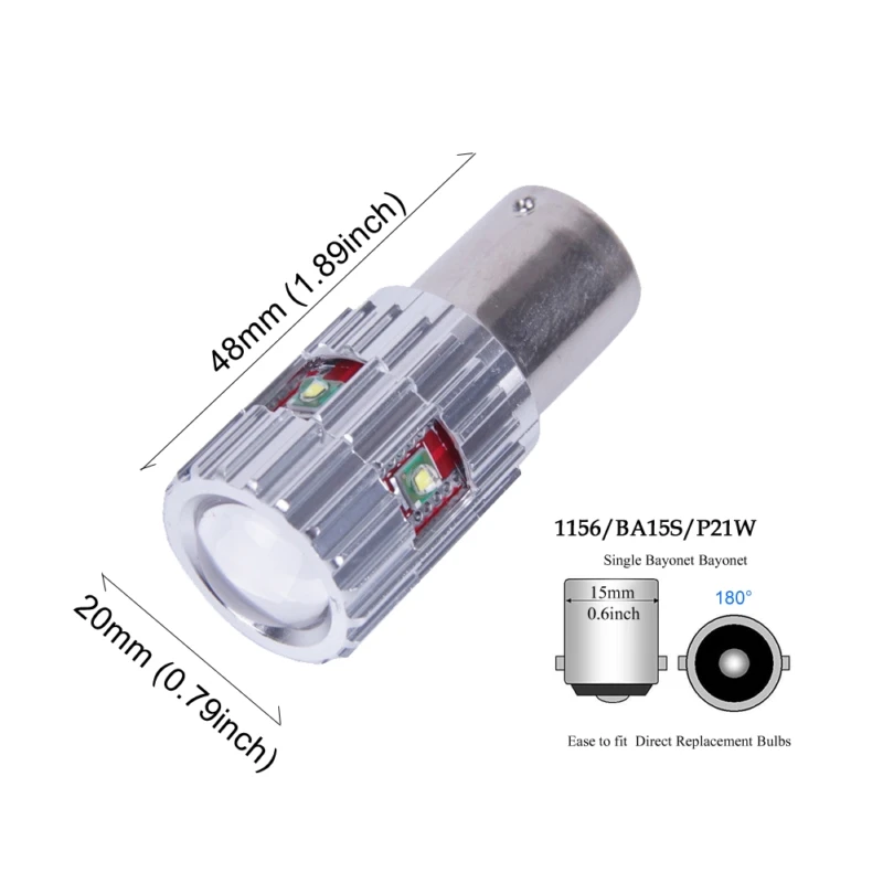 2PCS Bosmaa 1156 25W with chips LED High Power Front Turn Signal Reversing Lamp Car Light Bulbs 1156,1141,P21W,BA15S 7506
2PCS Bosmaa 1156 25W with chips LED High Power Front Turn Signal Reversing Lamp Car Light Bulbs 1156,1141,P21W,BA15S 7506