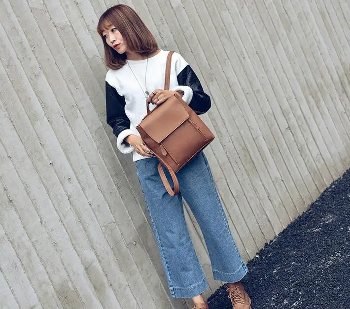 2018 High Quality PU Leather Women Backpack Fashion Solid School Bags For Teenager Girls Large Capacity Casual Women Four colors
2018 High Quality PU Leather Women Backpack Fashion Solid School Bags For Teenager Girls Large Capacity Casual Women Four colors