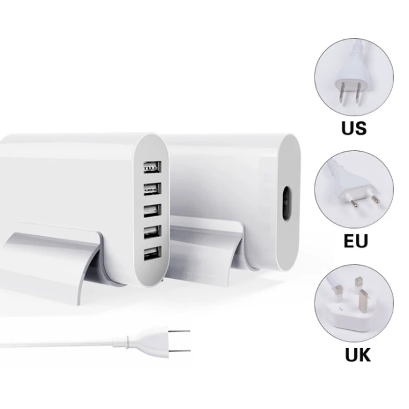 Многопортовый usb-адаптер, универсальная зарядная головка, 5 usb-адаптеров питания
Многопортовый usb-адаптер, универсальная зарядная головка, 5 usb-адаптеров питания