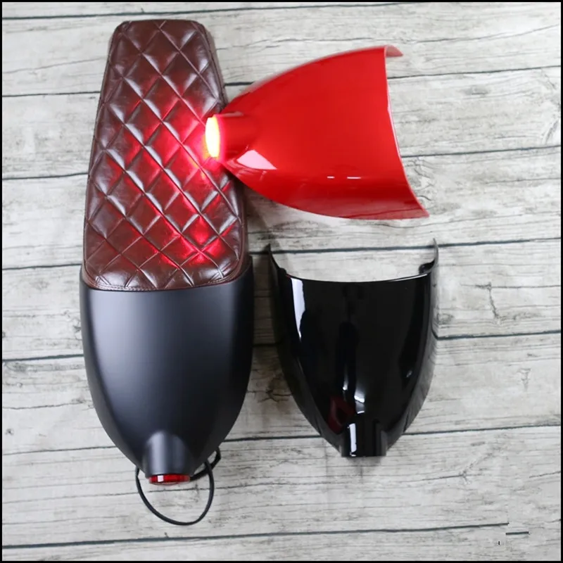 69CM Vintage motorcycle cushion brown Cafe Racer Seat refit motorcycle seat with cover and tail light
69CM Vintage motorcycle cushion brown Cafe Racer Seat refit motorcycle seat with cover and tail light