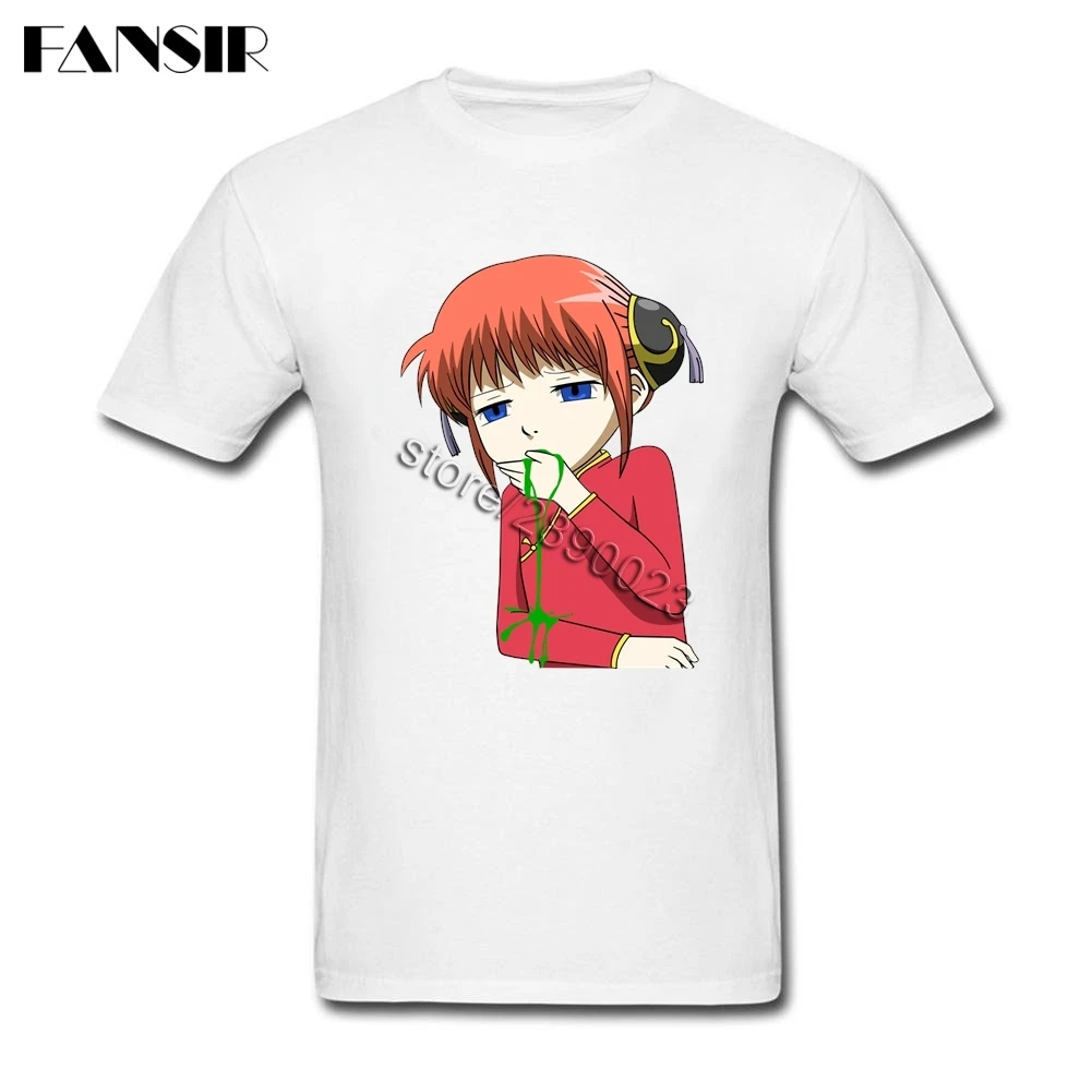 Аниме "гинтама" Camiseta милые Для мужчин футболка с короткими рукавами