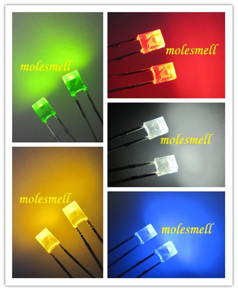 10pcs 2x3x4mm diffused Red Yellow Blue Green White diffused lens LED big/wide angle light lamp
10pcs 2x3x4mm diffused Red Yellow Blue Green White diffused lens LED big/wide angle light lamp