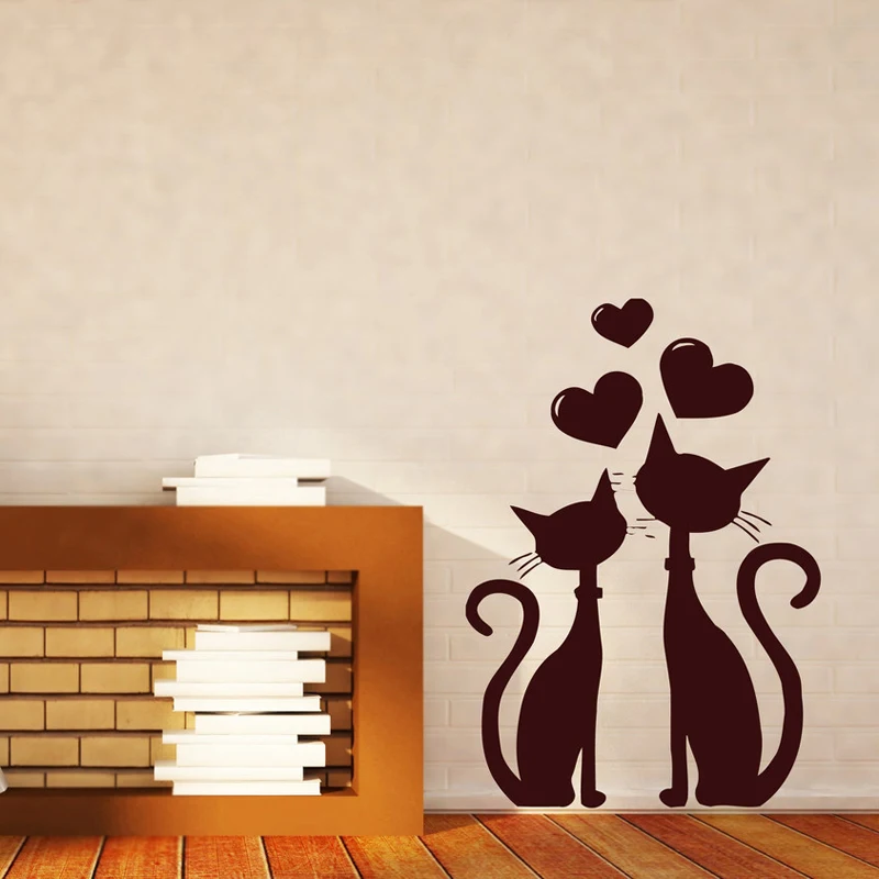 Vinyl Cat Couple in Love Heart in March Spring Living Room Bedroom Home Decorative Wall Stickers Studio Art Murals JG1268
Vinyl Cat Couple in Love Heart in March Spring Living Room Bedroom Home Decorative Wall Stickers Studio Art Murals JG1268