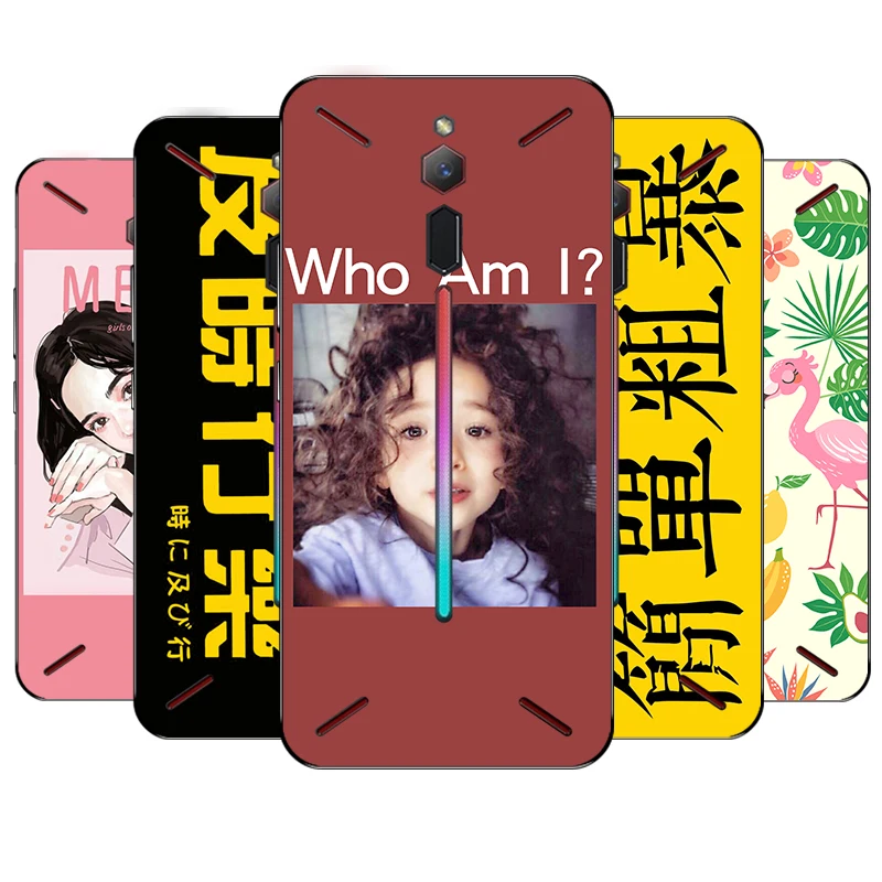 Cute Girl Phone Case For ZTE Nubia Red Magic Matte Soft Silicone TPU Cool Back Cover Lovely Strawberry Parttern