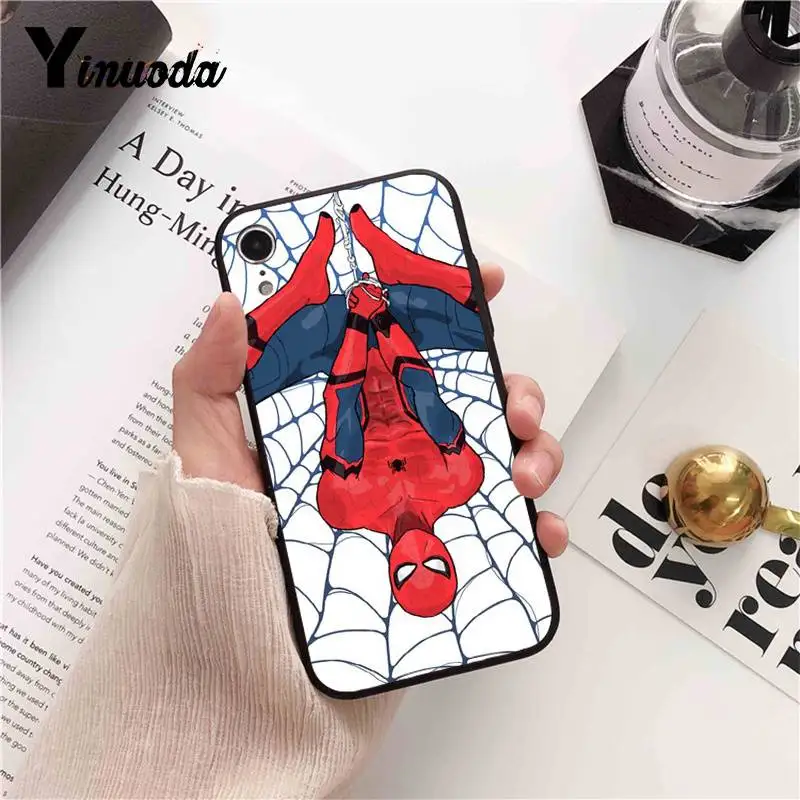 Чехол для телефона Yinuoda Marvel Comics с человеком-пауком iPhone 8 7 6 6S 6Plus X XS MAX 5 5S SE XR 11 pro max |