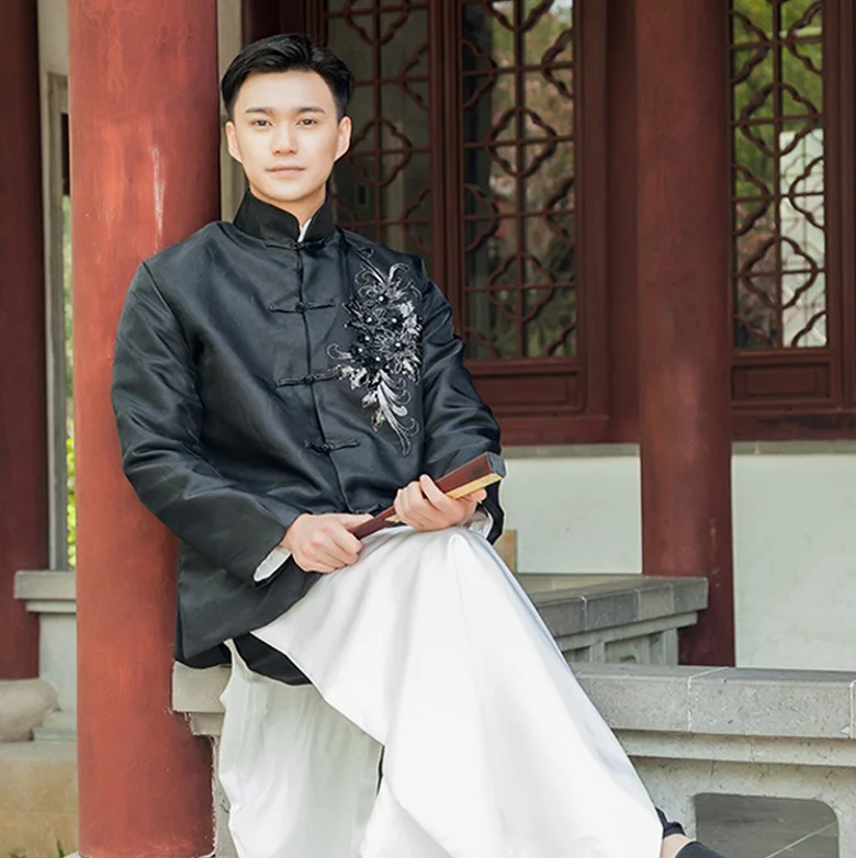 High quality Materials Black White Chinese Landlord Rich Men's Ancient Long Robe Asian Master Gown TV Movie Performing Clothing
High quality Materials Black White Chinese Landlord Rich Men's Ancient Long Robe Asian Master Gown TV Movie Performing Clothing