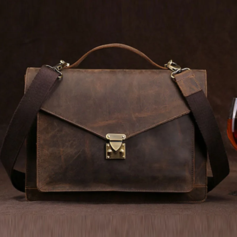 Men famous brand Crazy Horse Cowhide Messenger Shoulder Cross Body Tote Bag Vintage Briefcase Business Handbag
Men famous brand Crazy Horse Cowhide Messenger Shoulder Cross Body Tote Bag Vintage Briefcase Business Handbag