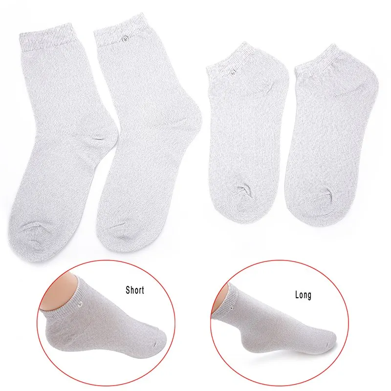 1 Pair Physical Therapy Electrode Massage Socks Practical Conductive Fiber Sock for Electrotherapy Pain Relief
1 Pair Physical Therapy Electrode Massage Socks Practical Conductive Fiber Sock for Electrotherapy Pain Relief