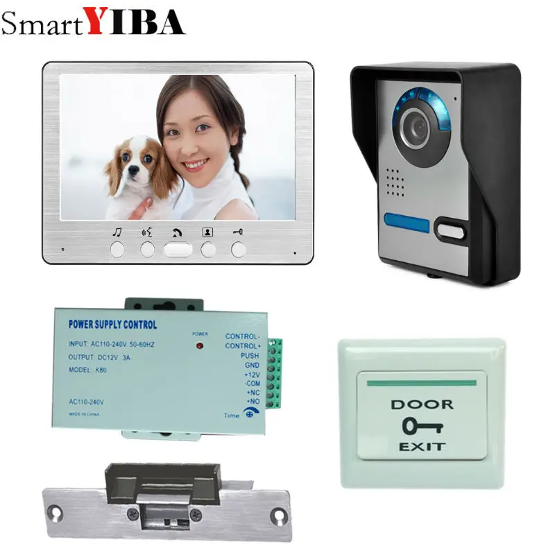 SmartYIBA 7inch TFT- LCD video intercom doorbell system monitor screen door phone+ IR night vision outdoor camera
SmartYIBA 7inch TFT- LCD video intercom doorbell system monitor screen door phone+ IR night vision outdoor camera