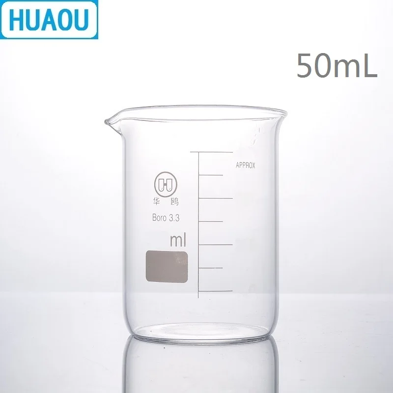 HUAOU 50mL Glass Beaker Low Form Borosilicate 3.3 Glass with Graduation and Spout Measuring Cup Laboratory Chemistry Equipment
HUAOU 50mL Glass Beaker Low Form Borosilicate 3.3 Glass with Graduation and Spout Measuring Cup Laboratory Chemistry Equipment