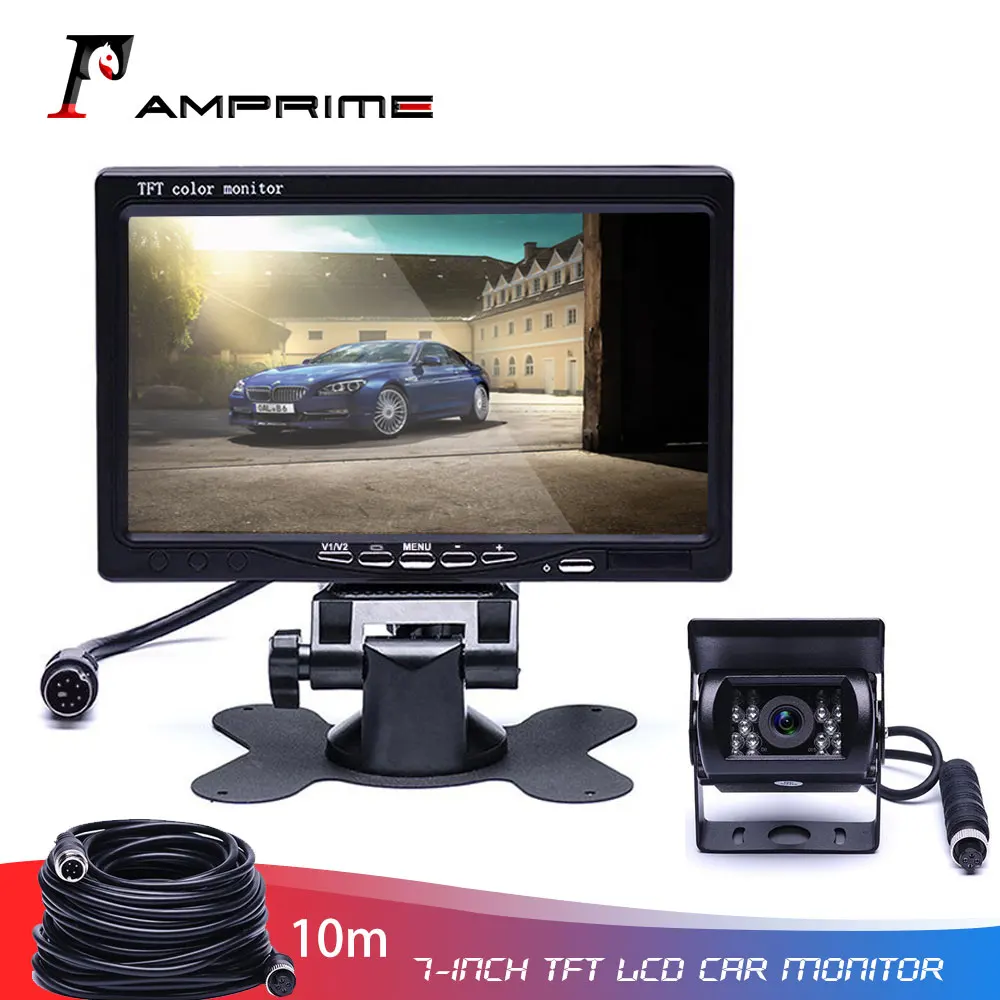 AMprime 7-дюймовый TFT ЖК-дисплей заднего вида Автомобильный монитор + 4-контактная ИК-камера заднего вида ночного видения для грузовиков, автофур...
AMprime 7-дюймовый TFT ЖК-дисплей заднего вида Автомобильный монитор + 4-контактная ИК-камера заднего вида ночного видения для грузовиков, автофур...