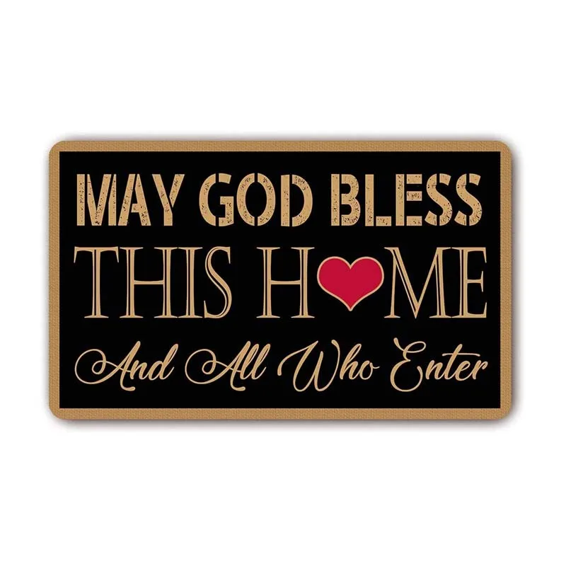 Floor Mat Funny Doormat May God Bless This Home and All Who Monogram Doormat Indoor Outdoor Rubber Welcome Mat Non-Slip Backing
Floor Mat Funny Doormat May God Bless This Home and All Who Monogram Doormat Indoor Outdoor Rubber Welcome Mat Non-Slip Backing