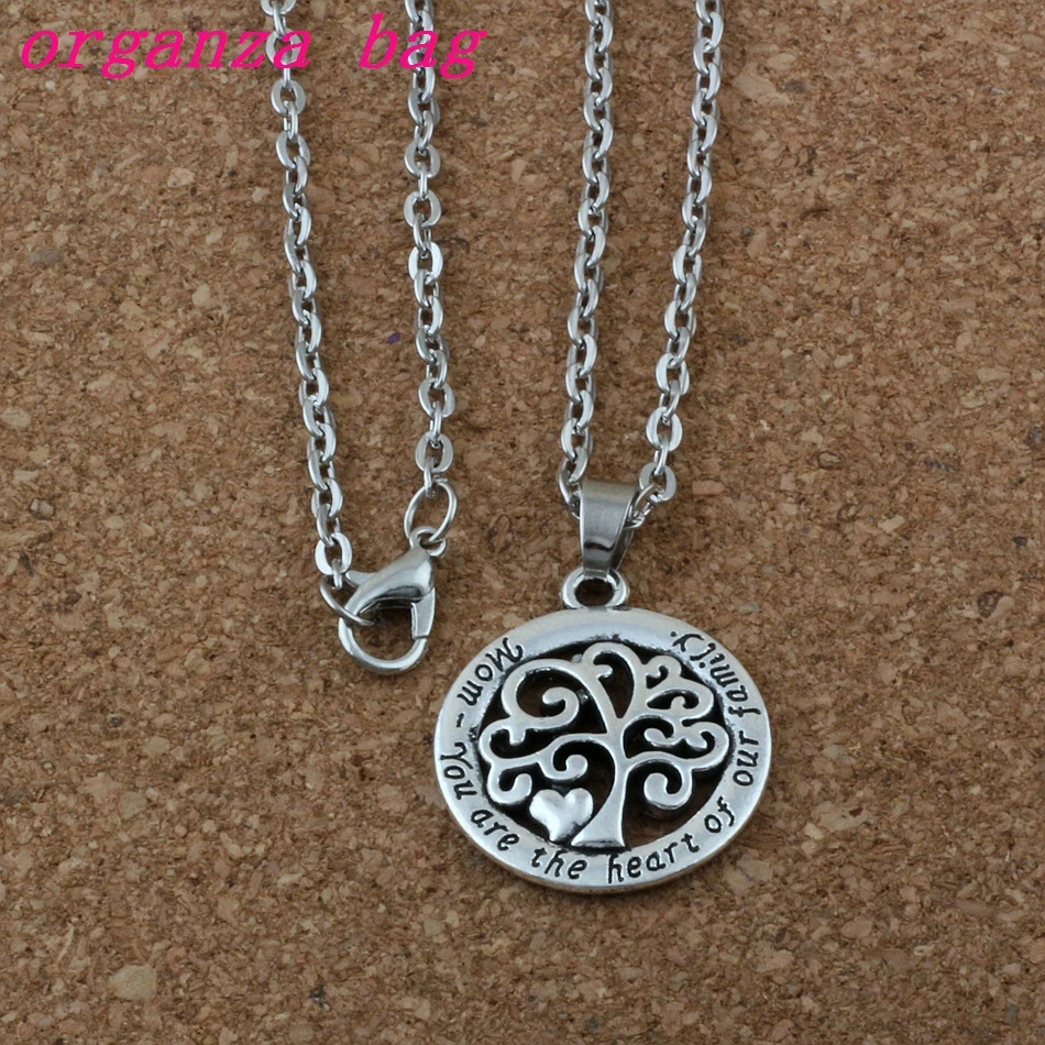20Pcs Mom You Are The Heart Of Our Family Tree Of Life Chain Zinc Alloy Metal Fashion Pendant Necklace A-176d
20Pcs Mom You Are The Heart Of Our Family Tree Of Life Chain Zinc Alloy Metal Fashion Pendant Necklace A-176d
