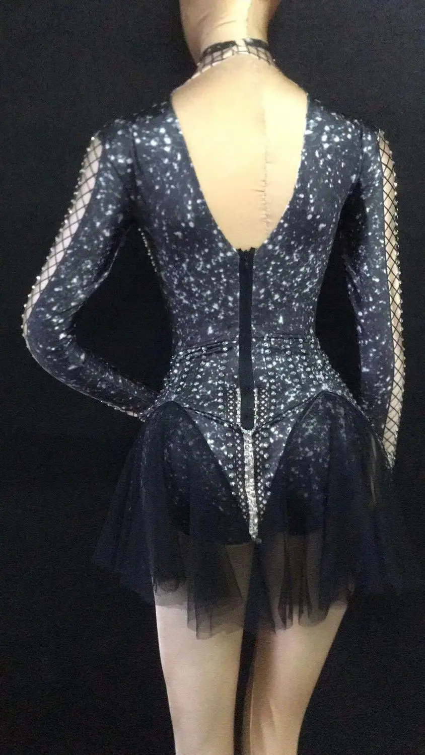 Shining Nightclub Women Stage Performance Crystals Dress Knee Length Slim Pole Dance Dress Fashion Mess Vintage Sexy Dress
Shining Nightclub Women Stage Performance Crystals Dress Knee Length Slim Pole Dance Dress Fashion Mess Vintage Sexy Dress