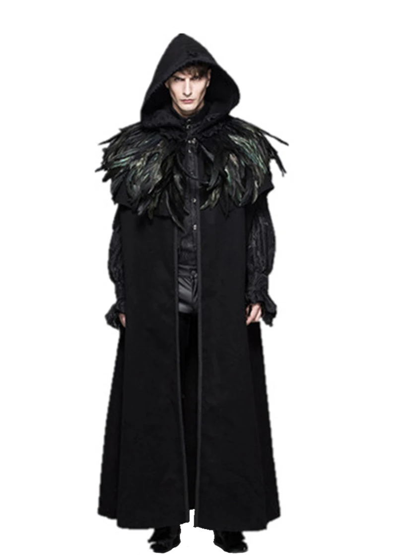New Gothic Punk Detachabl Mens Wool Cloak Cape Gothic Long Black Hooded Trench Coat Men Windbreaker Overcoat
New Gothic Punk Detachabl Mens Wool Cloak Cape Gothic Long Black Hooded Trench Coat Men Windbreaker Overcoat