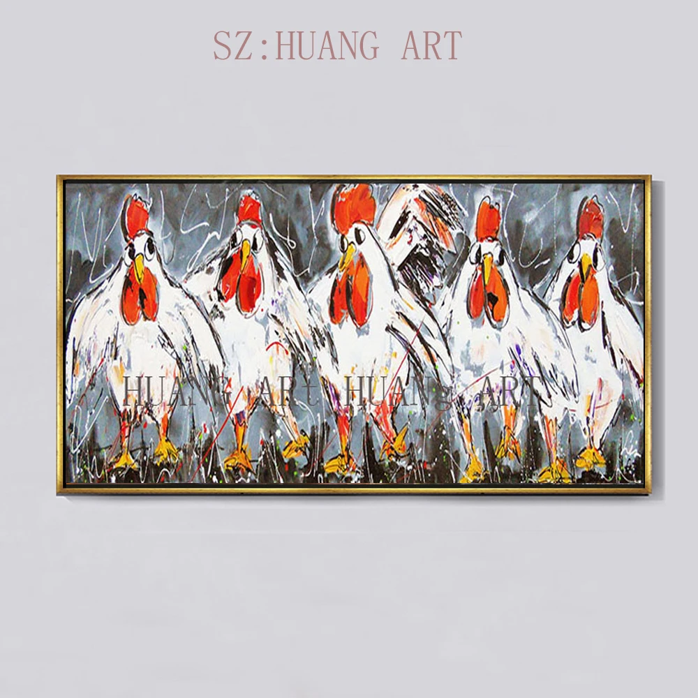 New hand-painted oil painting works of modern knife thick oil paintings rooster is prosperous decorators sofa hall
New hand-painted oil painting works of modern knife thick oil paintings rooster is prosperous decorators sofa hall