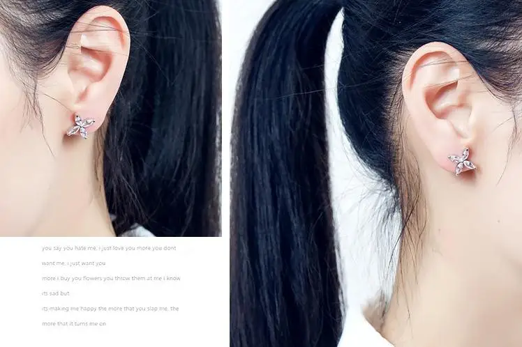 100% 925 sterling silver fashion shiny crystal ice flower women stud earrings jewelry ladies wedding gift wholesale cheap 
100% 925 sterling silver fashion shiny crystal ice flower women stud earrings jewelry ladies wedding gift wholesale cheap