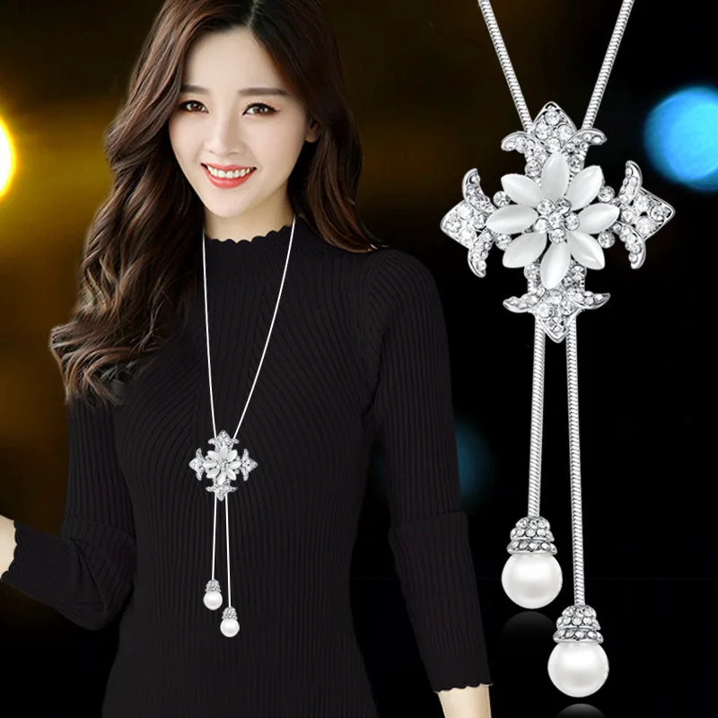 2019 New Opal Flower Long Necklace For Women High Grade Crystal Bijoux Fashion Jewelry
2019 New Opal Flower Long Necklace For Women High Grade Crystal Bijoux Fashion Jewelry