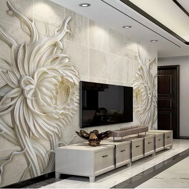 Custom Mural 3D Embossed Sandstone Texture Stone Carving Sunflower Wallpapers For Living Room TV Background Waterproof WallCloth
Custom Mural 3D Embossed Sandstone Texture Stone Carving Sunflower Wallpapers For Living Room TV Background Waterproof WallCloth