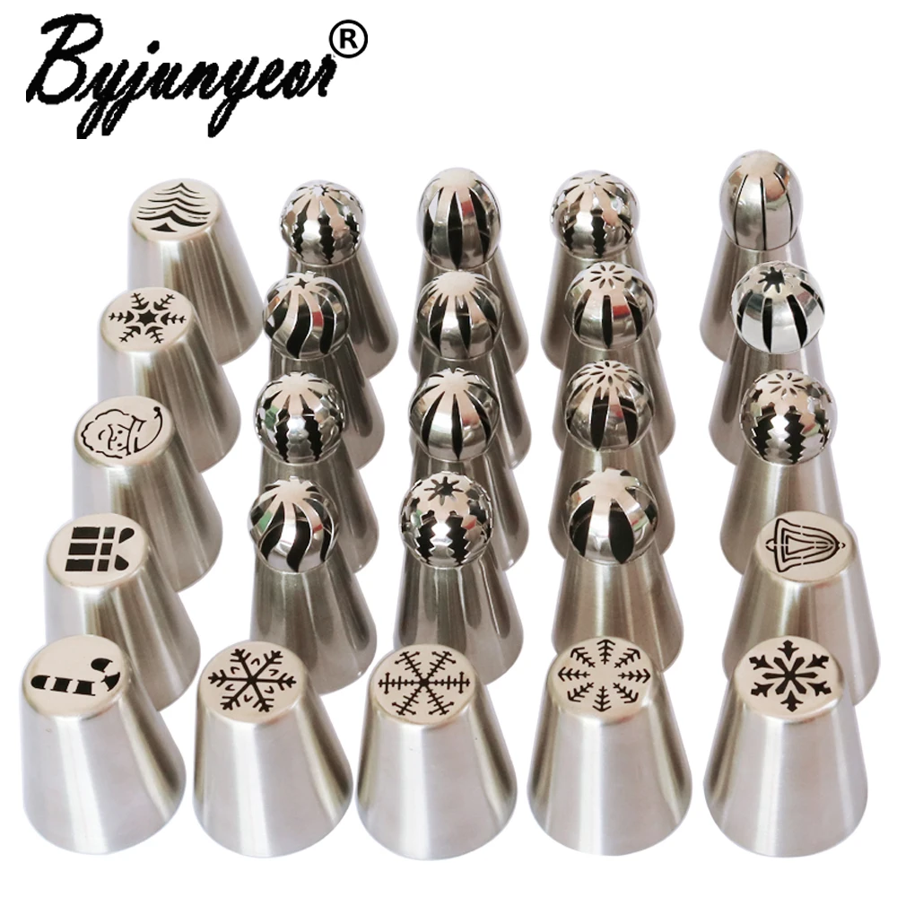 25PCS/set Christmas Style Russian Tulip Nozzle Bakeware Icing Piping Tips Baking Pastry Cake Decorating Tools CS139
25PCS/set Christmas Style Russian Tulip Nozzle Bakeware Icing Piping Tips Baking Pastry Cake Decorating Tools CS139