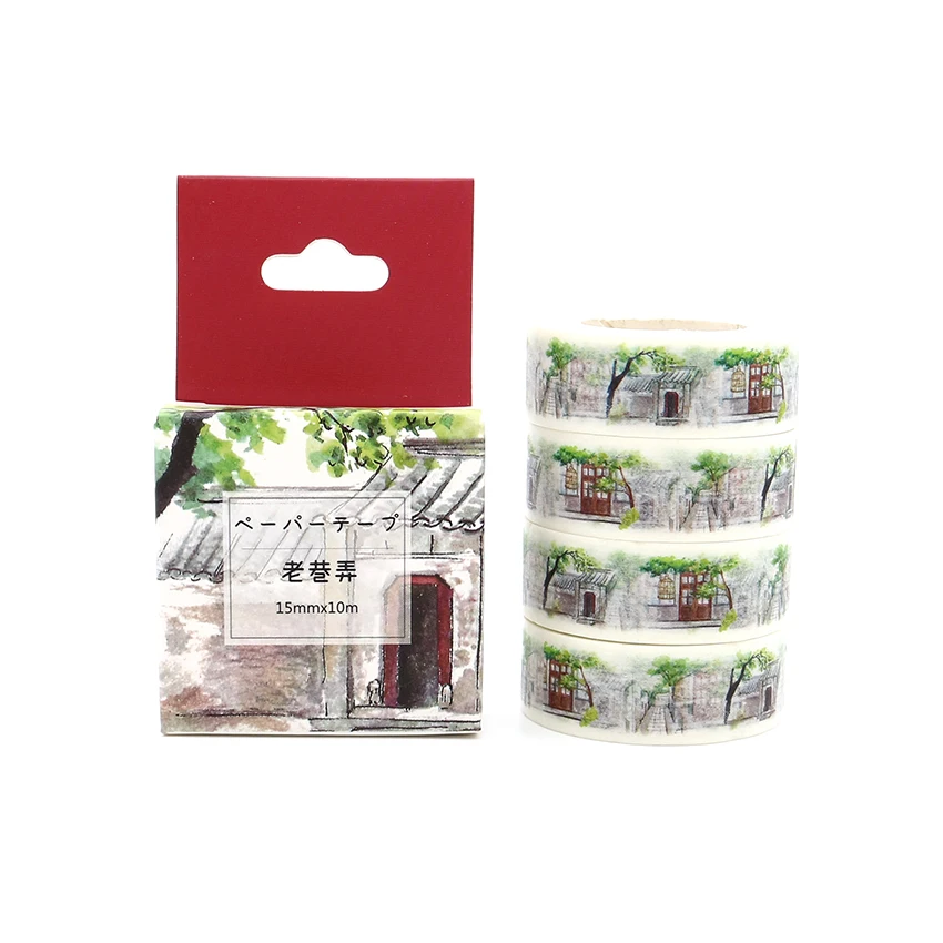 Box Package Retro Style Architecture Washi Tape Excellent Quality Colorful Paper Masking Tape DIY Decorative Tapes 10m*15mm
Box Package Retro Style Architecture Washi Tape Excellent Quality Colorful Paper Masking Tape DIY Decorative Tapes 10m*15mm