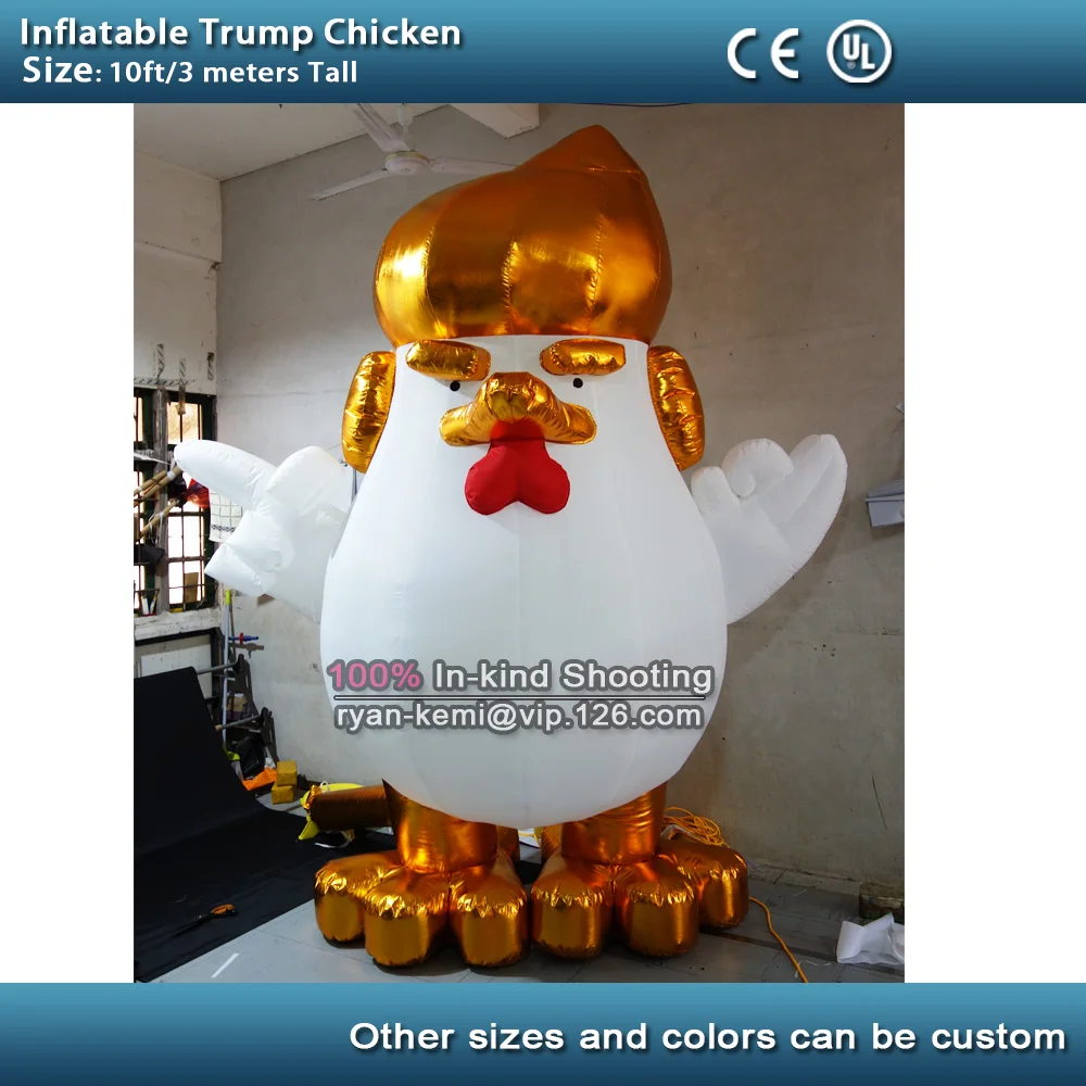 Free shipping inflatable Donald Trump chicken inflatable rooster 10ft inflatable cock man with CE UL blower
Free shipping inflatable Donald Trump chicken inflatable rooster 10ft inflatable cock man with CE UL blower