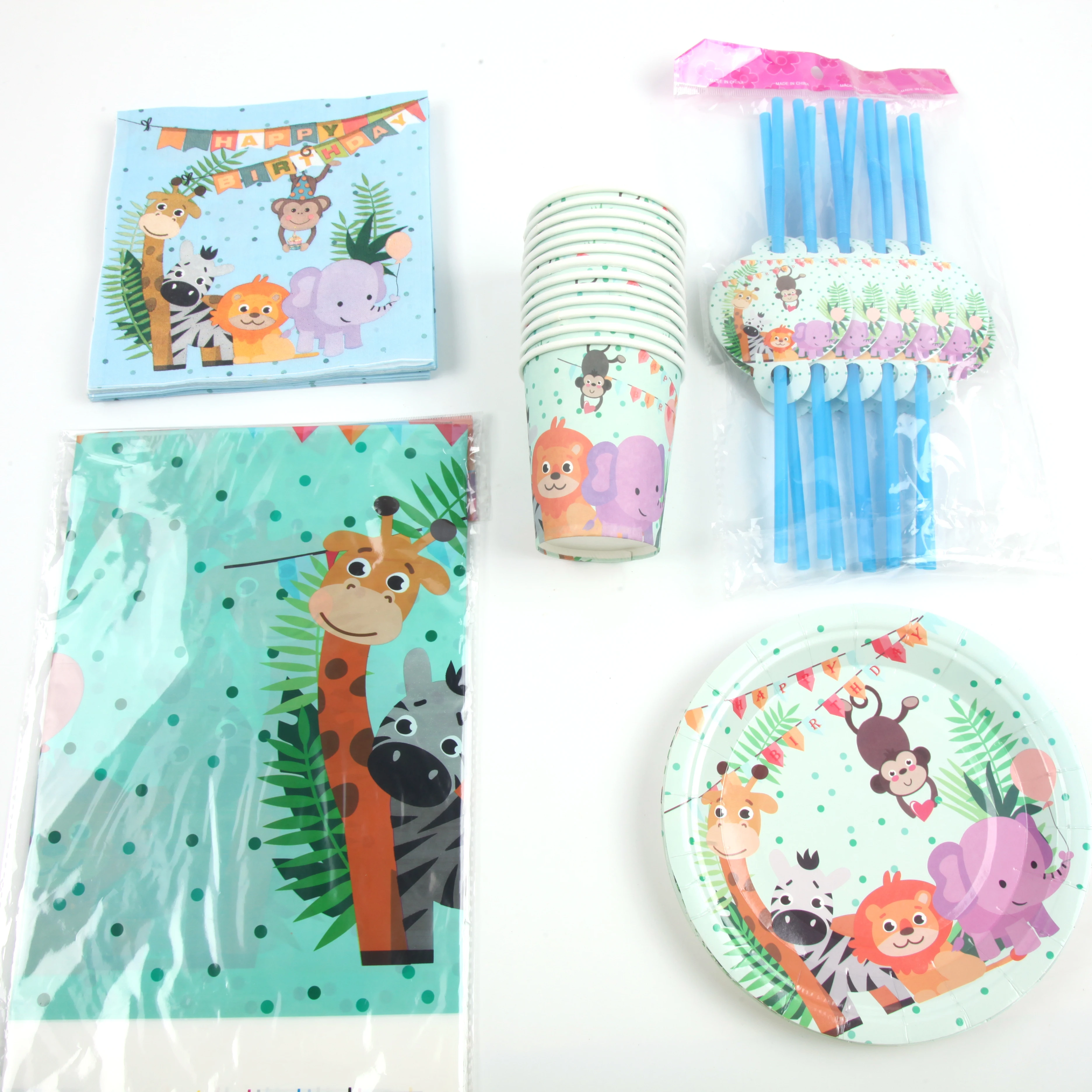 81pcs/set Cute Animal Kids Birthday Party Decoration Tableware Set Plate+Cup+Napkins+Tablecover Party Suppliers Accessories
81pcs/set Cute Animal Kids Birthday Party Decoration Tableware Set Plate+Cup+Napkins+Tablecover Party Suppliers Accessories