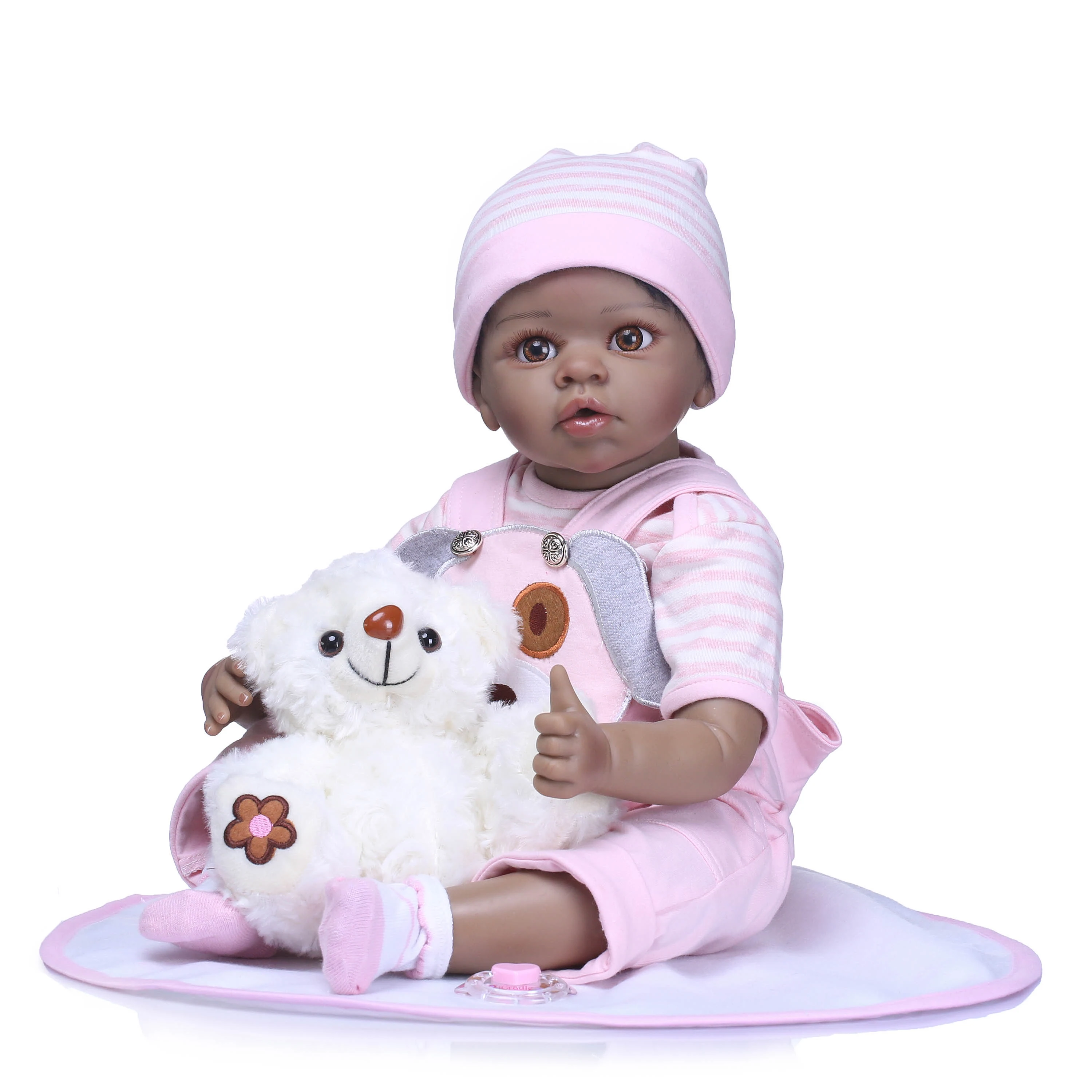 22Inch Dolls 55cm Soft Silicone Black Baby Reborn Dolls with Cotton Body Lifelike Doll Reborn Babies Toys for Girls Playmates
22Inch Dolls 55cm Soft Silicone Black Baby Reborn Dolls with Cotton Body Lifelike Doll Reborn Babies Toys for Girls Playmates