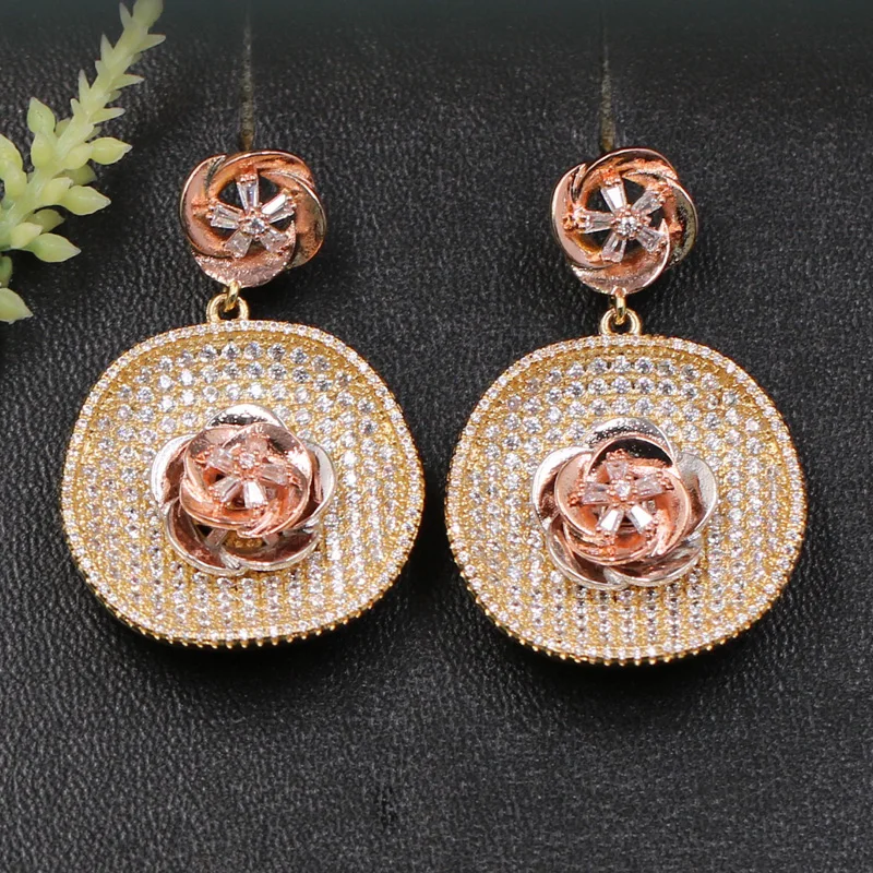 Lanyika African Colorful Fetunia Earrings for Woman Banquet Engagement Wedding Micro Paved Popular Luxury Best Gifts
Lanyika African Colorful Fetunia Earrings for Woman Banquet Engagement Wedding Micro Paved Popular Luxury Best Gifts