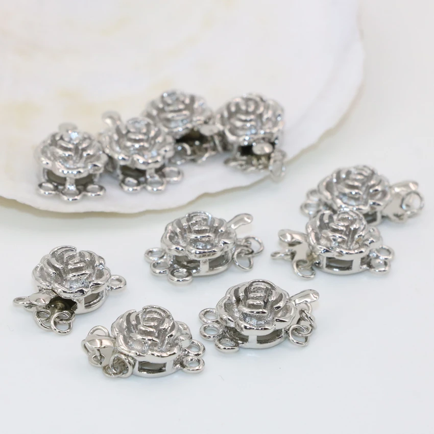 10mm 5pcs 3 rows rose flower shape clasps hooks for necklace&bracelet alloy silver-color accessories diy jewelry findings B2856
10mm 5pcs 3 rows rose flower shape clasps hooks for necklace&bracelet alloy silver-color accessories diy jewelry findings B2856