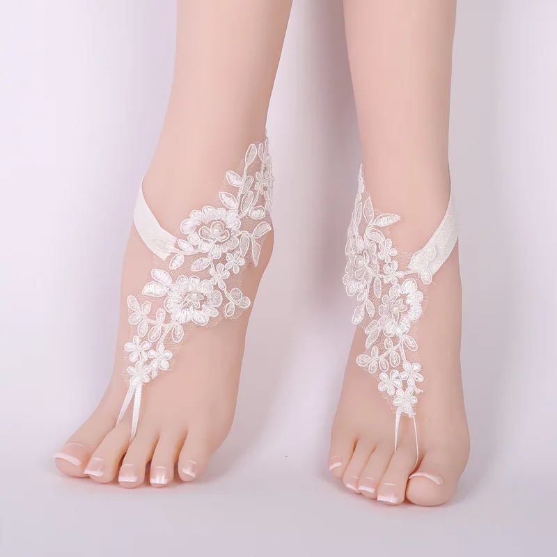 CHICVIE Bridal Summer Crochet Barefoot Sandals Lace Anklets Wedding Prom Party Ankle-Length Women Bare Feet Sandals SAN190061
CHICVIE Bridal Summer Crochet Barefoot Sandals Lace Anklets Wedding Prom Party Ankle-Length Women Bare Feet Sandals SAN190061