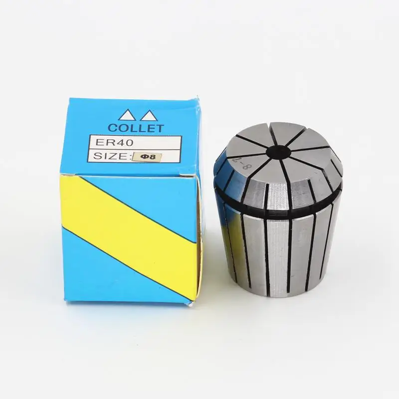 ER40-8 . ER collet. Collet. Material: 65 Mn spring steel. Accuracy: 0.015mm. Clamping range: 7-8mm. Specifications: ER40-8
ER40-8 . ER collet. Collet. Material: 65 Mn spring steel. Accuracy: 0.015mm. Clamping range: 7-8mm. Specifications: ER40-8