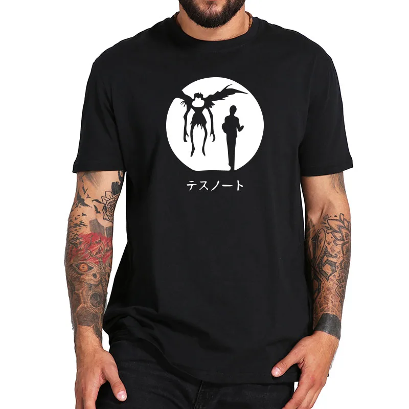 Футболка с аниме Death Note Популярные модные летние топы героями мультфильмов Homme