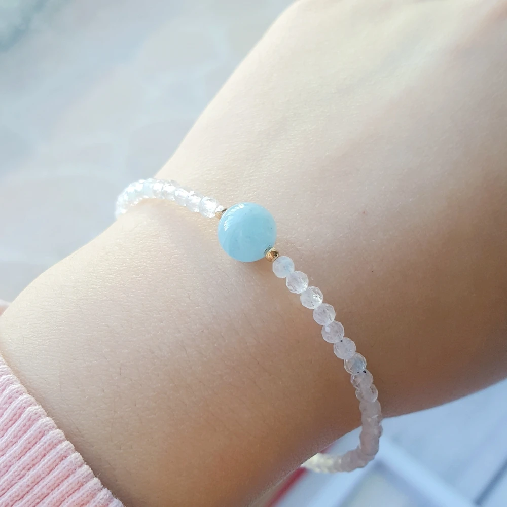 Lii Ji Moonstone Aquamarine Natural Stone 925 Sterling Silver Bracelet Delicate Jewelry
Lii Ji Moonstone Aquamarine Natural Stone 925 Sterling Silver Bracelet Delicate Jewelry