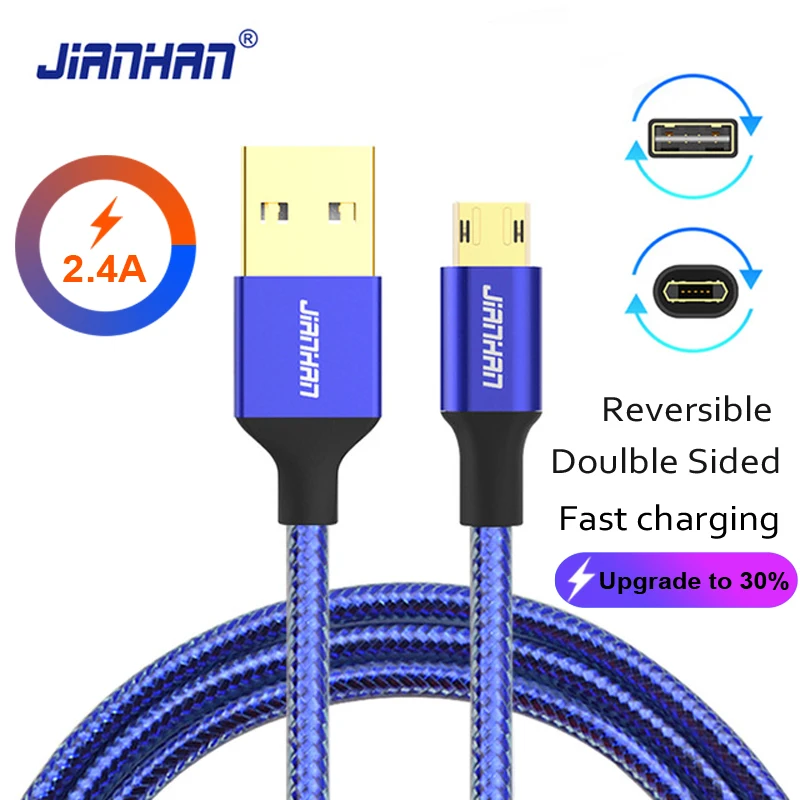 Reversible Micro USB Cable Double side Cable power Fast Charging Data cord Cable For Samsung Xiaomi Android Phone Braided
Reversible Micro USB Cable Double side Cable power Fast Charging Data cord Cable For Samsung Xiaomi Android Phone Braided
