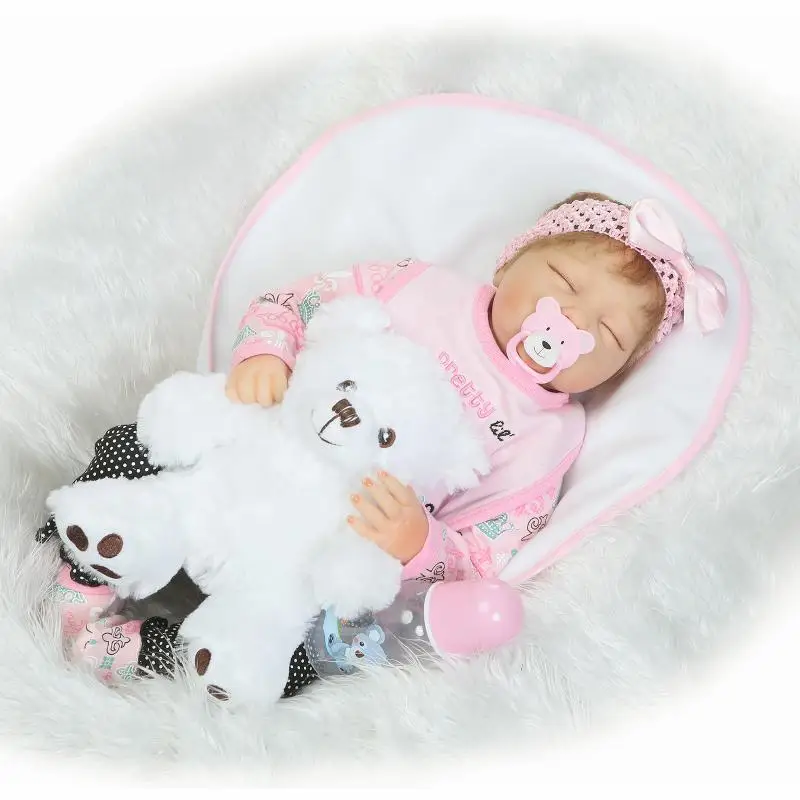 22 Inch 55 Cm Baby Reborn Silicone Dolls, Lifelike Doll Reborn Cute Play House Toys Accompany Sleeping Doll
22 Inch 55 Cm Baby Reborn Silicone Dolls, Lifelike Doll Reborn Cute Play House Toys Accompany Sleeping Doll