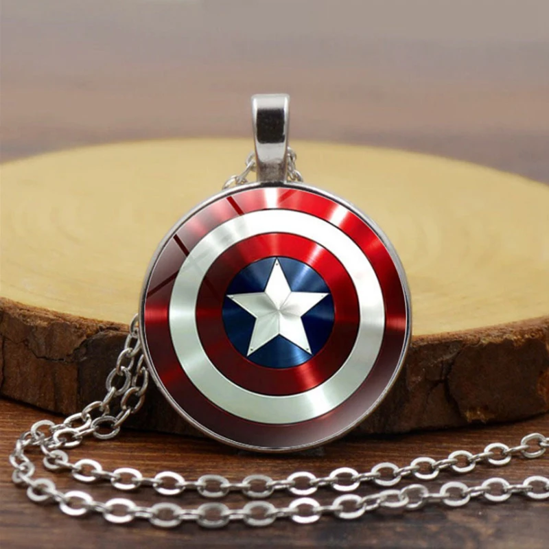 Ожерелье с персонажами из Marvel для мужчин ожерелье Капитан Америка Мстители 4