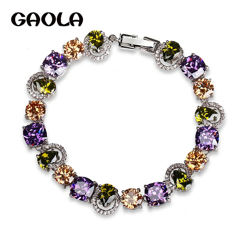 GAOLA Mona Lisa Trendy Style Luxury Exquisite White Gold Color Special Colorful Crystal Rhinestone Bracelets GLS0159
GAOLA Mona Lisa Trendy Style Luxury Exquisite White Gold Color Special Colorful Crystal Rhinestone Bracelets GLS0159