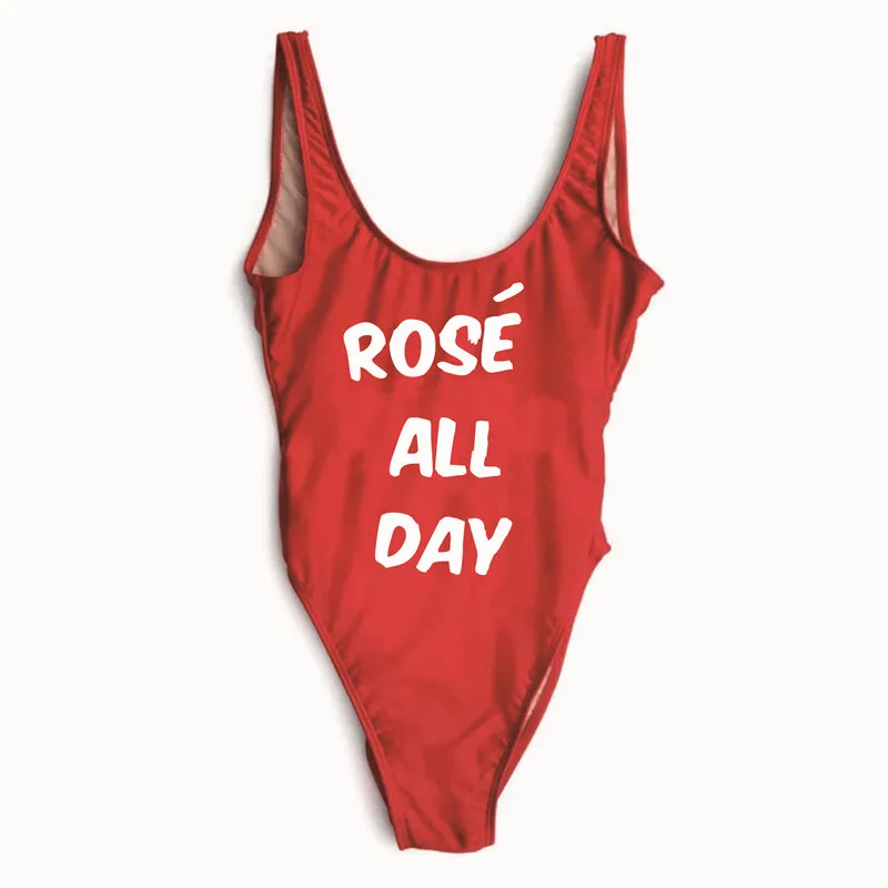 ROSE All DAY One Piece Swimsuit Letter Printing Swimwear Women High Cut Monokini Bodysuit Summer Sexy Beachwear Bathing Suit New
ROSE All DAY One Piece Swimsuit Letter Printing Swimwear Women High Cut Monokini Bodysuit Summer Sexy Beachwear Bathing Suit New