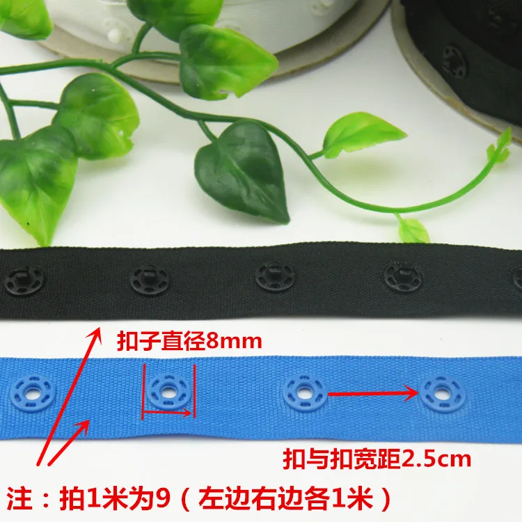 5M/lot width 18mm,Snap Dia.8mm plastic snap button ribbon tape trim for garment bag sewing accessories scrapbooking DIY
5M/lot width 18mm,Snap Dia.8mm plastic snap button ribbon tape trim for garment bag sewing accessories scrapbooking DIY