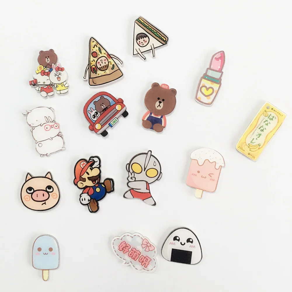 1 Harajuku Pin значок пластиковая акриловая брошь одежда рюкзак со значком акриловый