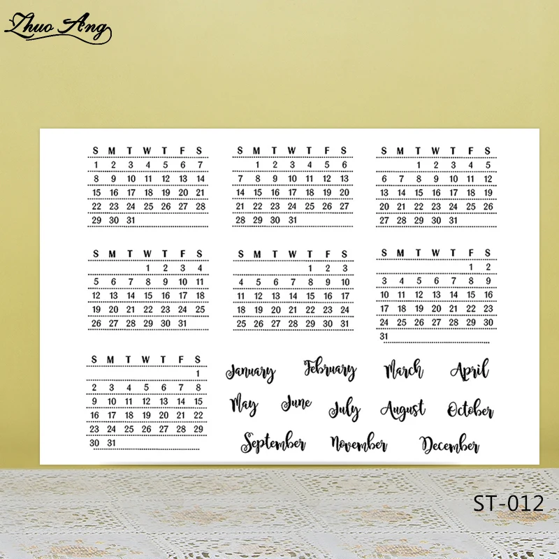 Calendar/schedule Transparent Silicone Stamp/Seal for DIY Scrapbooking/Photo Album Decorative Card Making Clear Stamps Supplies
Calendar/schedule Transparent Silicone Stamp/Seal for DIY Scrapbooking/Photo Album Decorative Card Making Clear Stamps Supplies