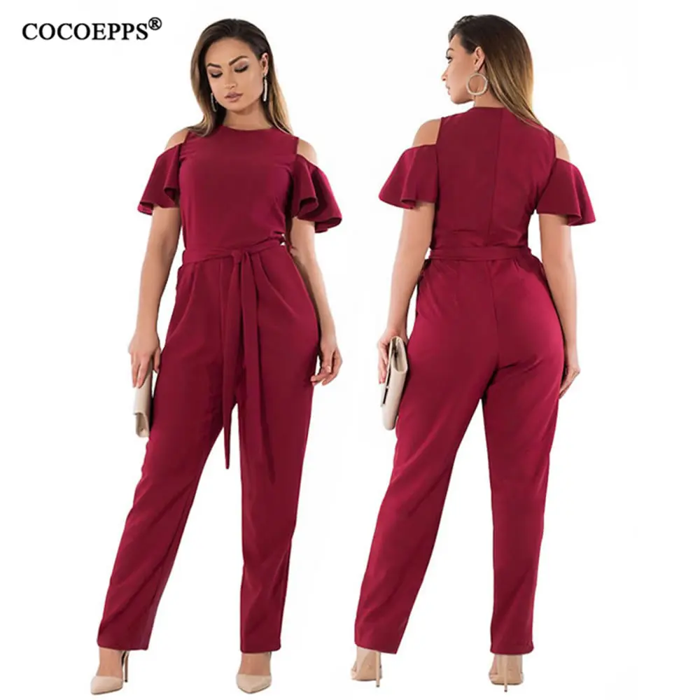 COCOEPPS 5XL 6XL Off Shoulder Summer Jumpsuits Women Plus Size Rompers Overall Office Ladies Elegant Big Size Casual Jumpsuit
COCOEPPS 5XL 6XL Off Shoulder Summer Jumpsuits Women Plus Size Rompers Overall Office Ladies Elegant Big Size Casual Jumpsuit