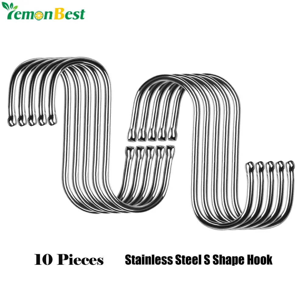 10Pcs Stainless Steel Practical Hooks S Shape Kitchen Railing S Hanger Hook Clasp Holder Hooks For Hanging Clothes Handbag Hook
10Pcs Stainless Steel Practical Hooks S Shape Kitchen Railing S Hanger Hook Clasp Holder Hooks For Hanging Clothes Handbag Hook