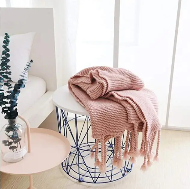 Cozy Chunky Knit Decorative Throw Blanket with Braided Fringe All-season for Sofa 51" x 67"
Cozy Chunky Knit Decorative Throw Blanket with Braided Fringe All-season for Sofa 51" x 67"