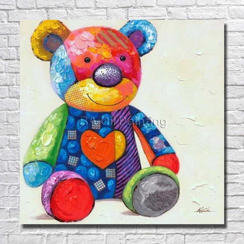 Free Shipping Hand Painted Canvas Art lovely Bear Oil Paintings Modern Decoration Wall Art Living Room Decor Pictures no Framed
Free Shipping Hand Painted Canvas Art lovely Bear Oil Paintings Modern Decoration Wall Art Living Room Decor Pictures no Framed