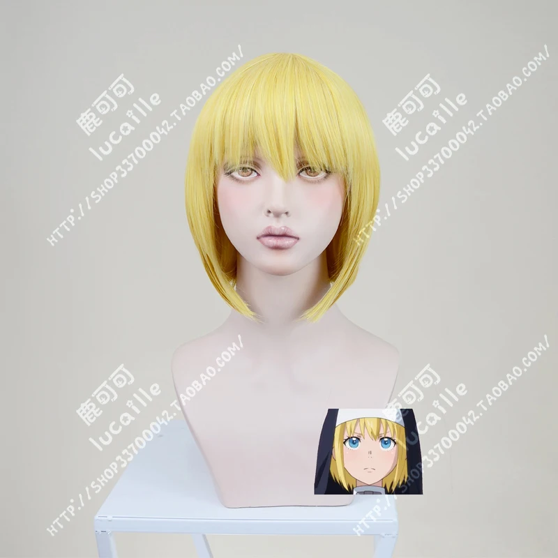 Anime Fire Force Iris Wigs Short Golden Heat Resistant Synthetic Hair Cosplay Wigs + Wig Cap
Anime Fire Force Iris Wigs Short Golden Heat Resistant Synthetic Hair Cosplay Wigs + Wig Cap
