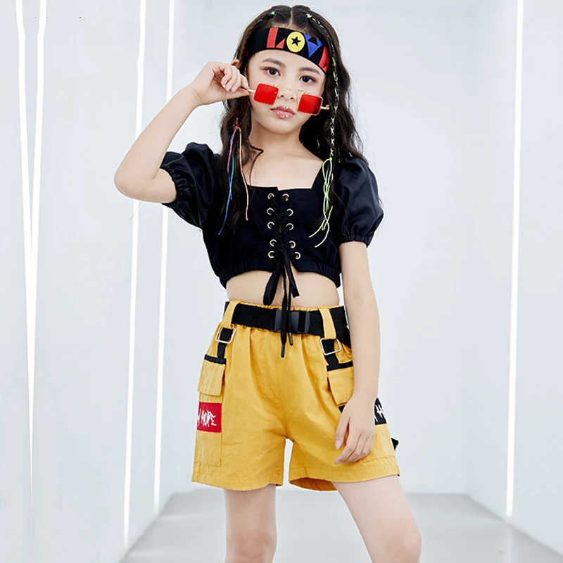 HOT! Hip Hop Clothes For Girls Dance Costume Black Bubble Sleeve Tops Children Cheerleading Dance Girls Jazz Clothing VDB375
HOT! Hip Hop Clothes For Girls Dance Costume Black Bubble Sleeve Tops Children Cheerleading Dance Girls Jazz Clothing VDB375
