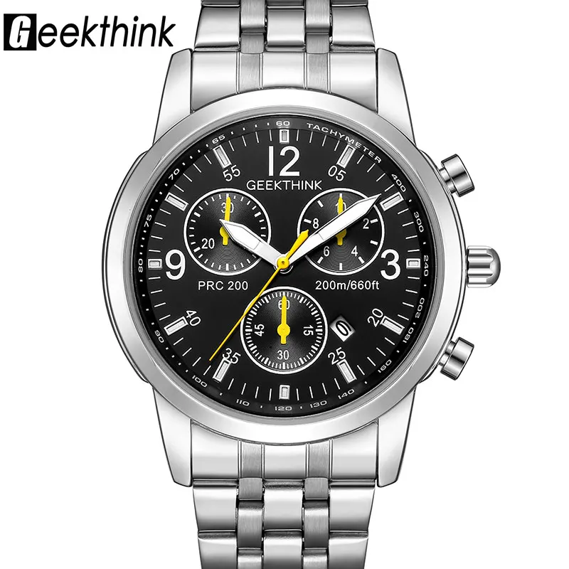 GEEKTHINK Top Classic Brand Quartz Watches Men's Stainless steel Strap Luxury Fashion Classic Clock Male Relogio Masculino New
GEEKTHINK Top Classic Brand Quartz Watches Men's Stainless steel Strap Luxury Fashion Classic Clock Male Relogio Masculino New